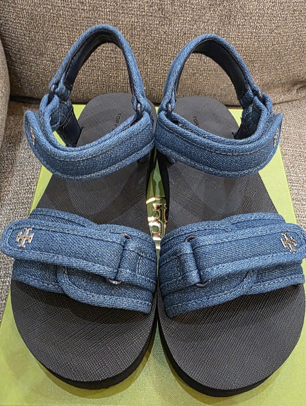 Tory Burch Flatform Sport Sandal - Denim